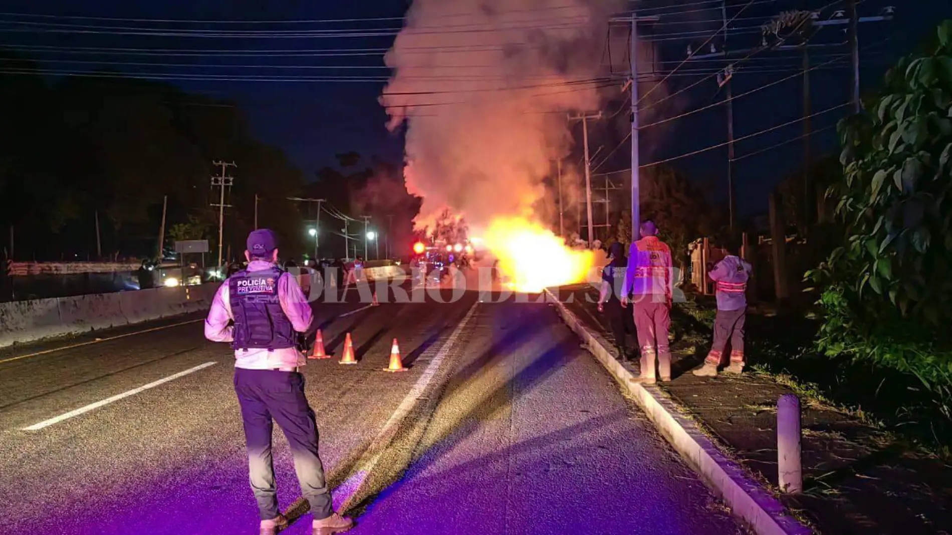 camioneta incendiada